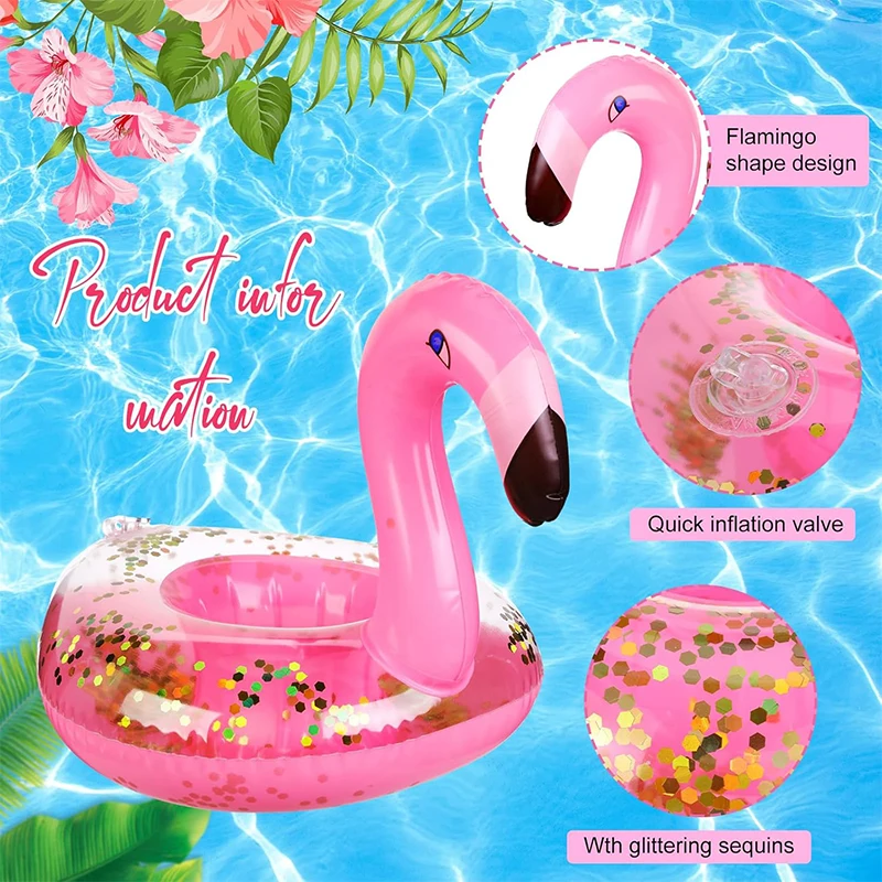 5/10 Pack Wasser Untersetzer Schwimmende Aufblasbare Tasse Halter Schwimmen Pool Trinken Float Spielzeug Aufblasbare Pool Flamingo Party Dekoration