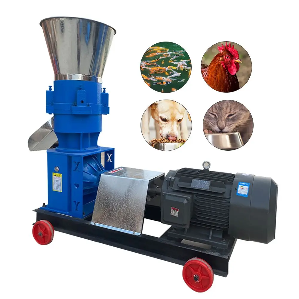 Animal fish feed wood pellet mill processing poultry chicken other farm making machines for manufacturing plant