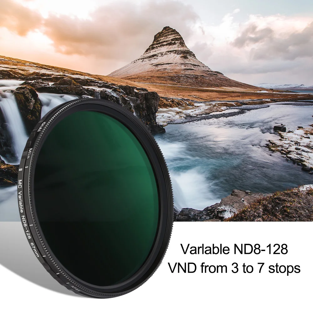 Giai nd8 a nd128 5 pára a lente neutra variável da câmera da densidade do filtro do nd 82mm 77mm 72mm 67mm 62mm 58mm 55mm 52mm 49mm