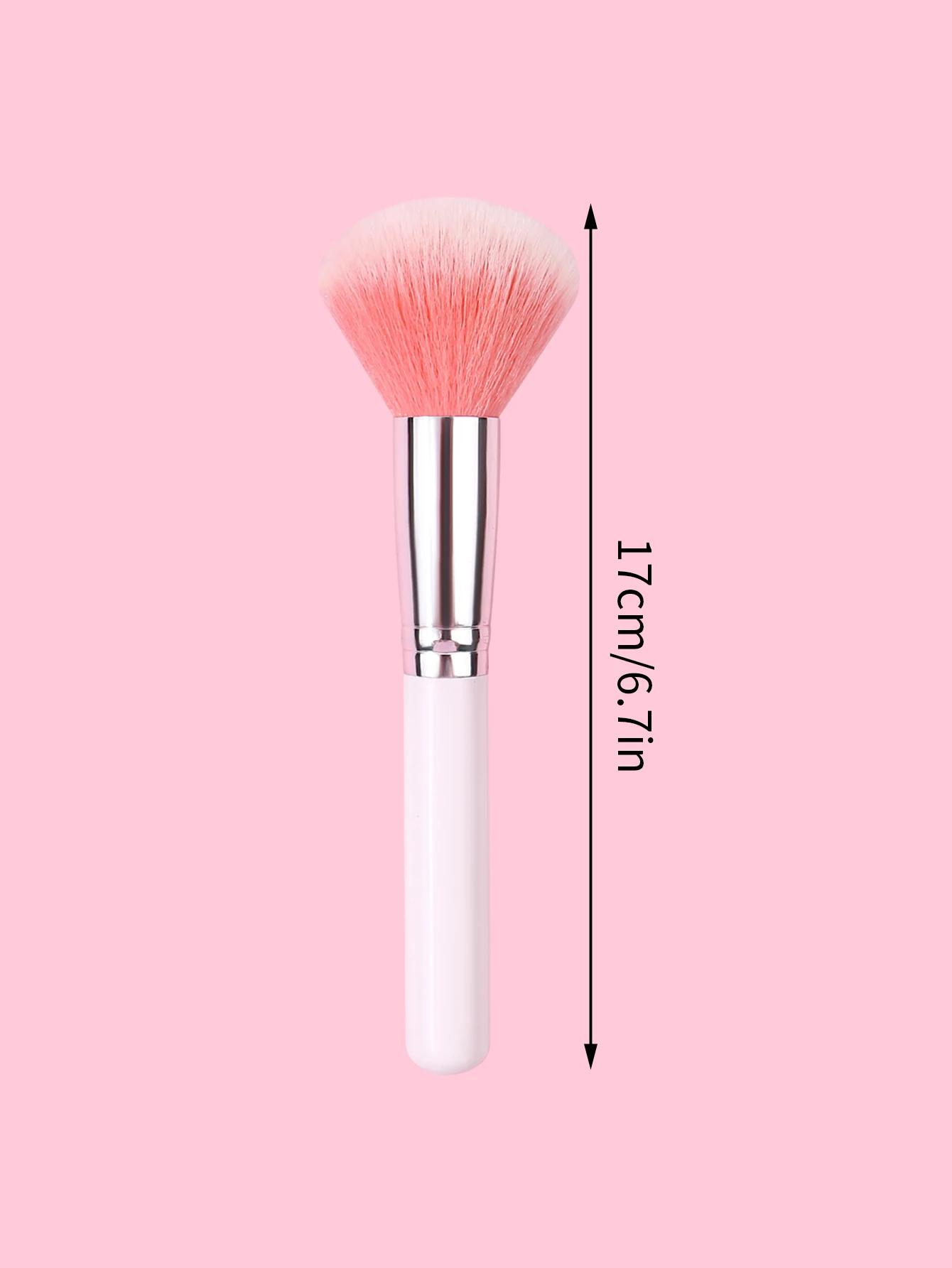 1 st roze blushborstel met hoog uiterlijk Gezichtscontourborstel multifunctionele make-upborstel make-uptool voor beginners