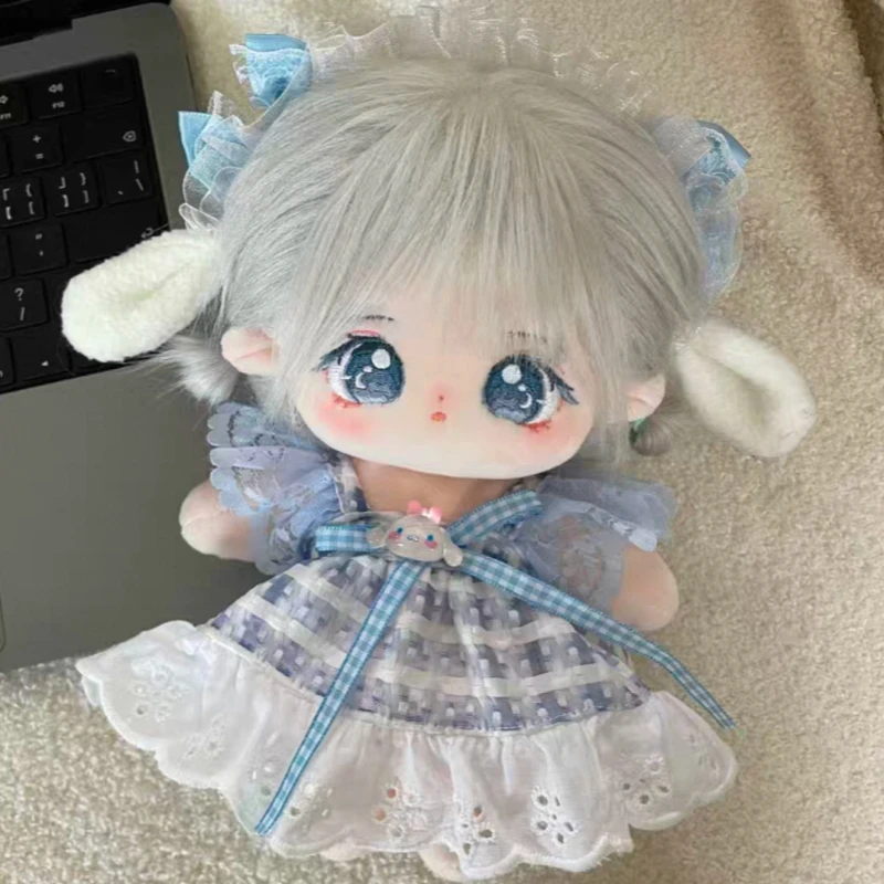 

In Stock 20cm Ling Yue Cotton Doll Cute Plush Doll With Skeleton Changeable Outfit Exquisite Toys Girl Holiday Surprise Gifts