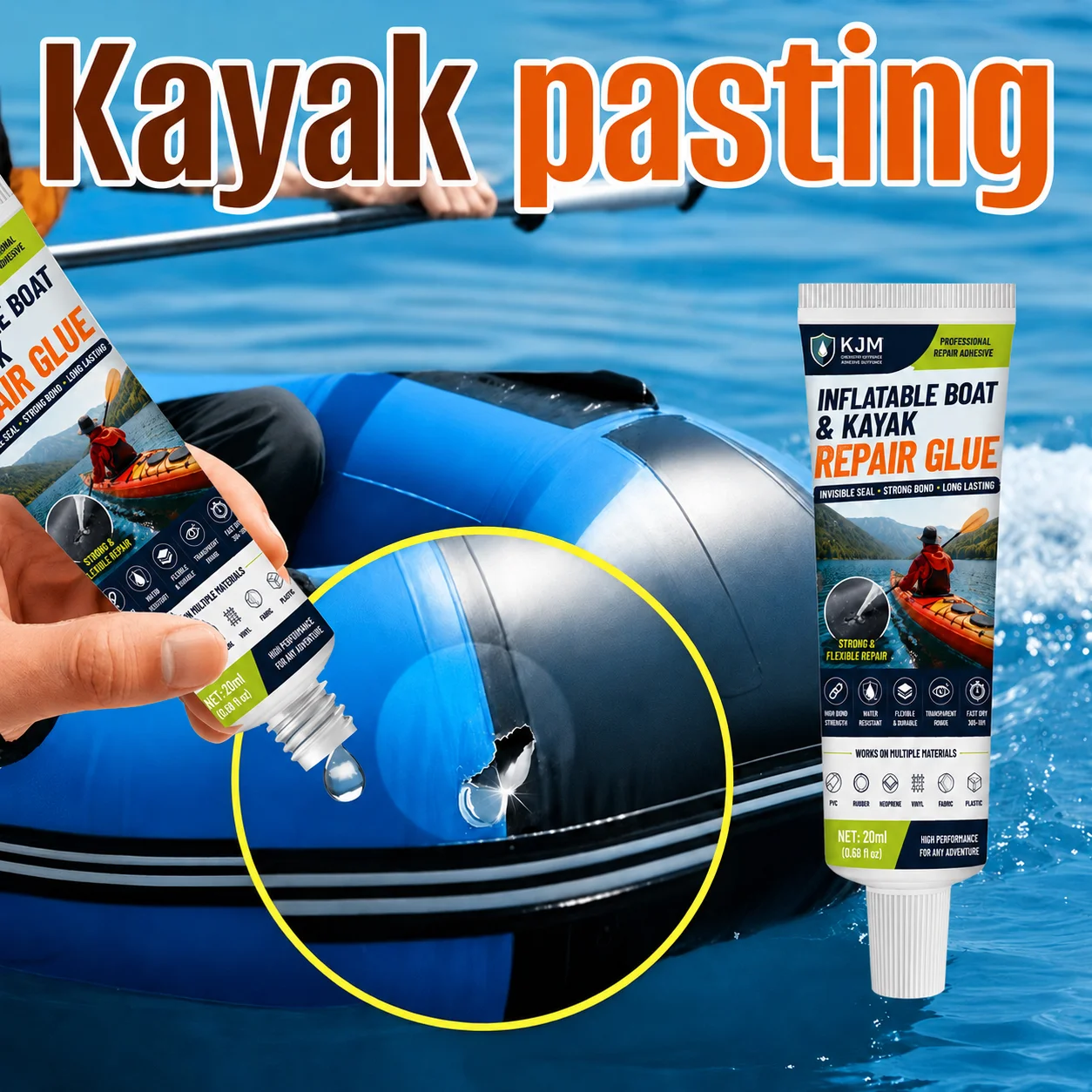 Universal Elastic Repair Glue 20ml Auto Rubber Weather Seals Inflatable Kayak PVC Swimming Float Air Bed Hole Mending Adhesive