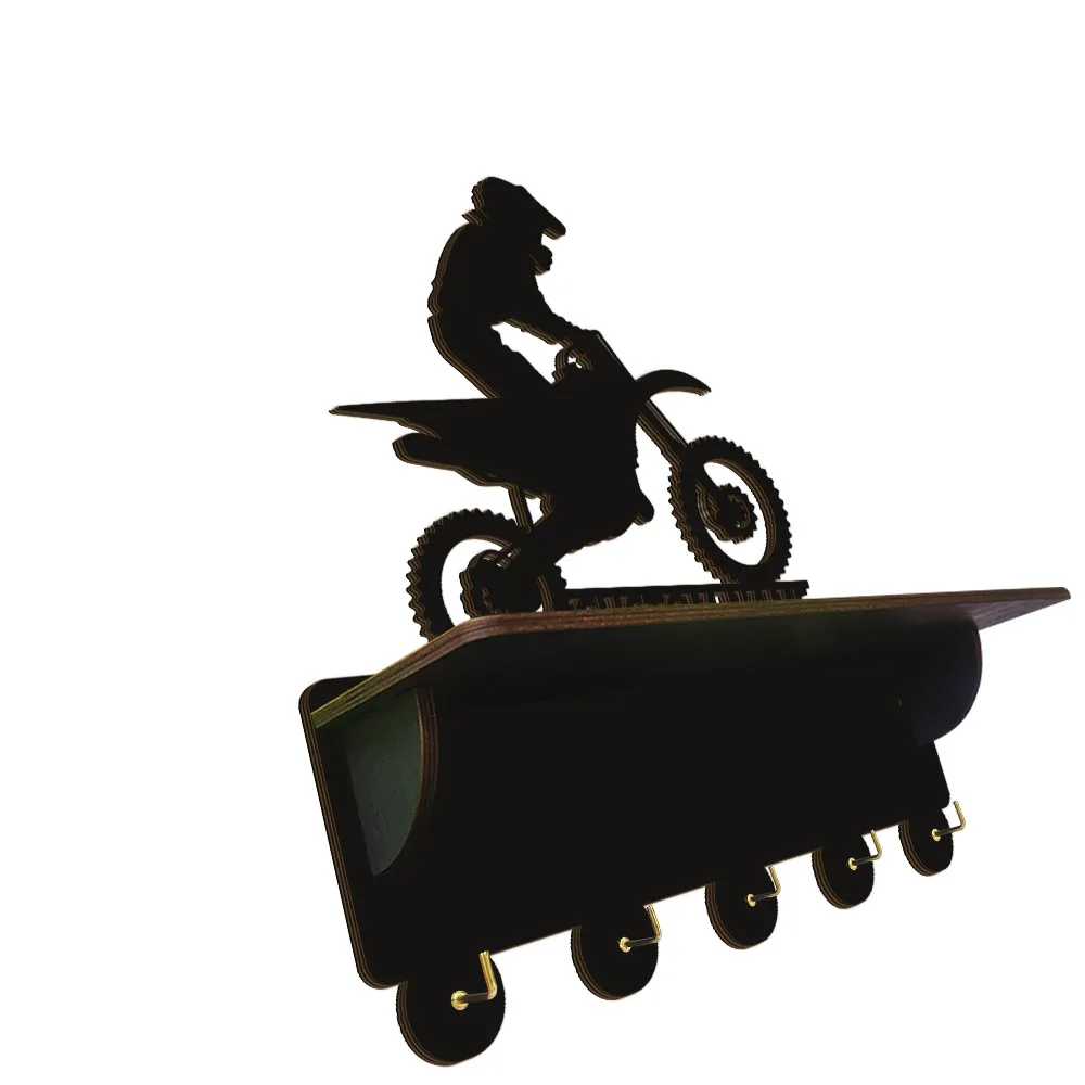 Dirt Bike Key Hook Coat Hanger For Man Cave Garage Motocross Racing Multi-purpose Holder Clothes Rack Organizer Motor Biker Gift