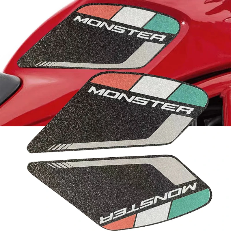 

For DUCAT Monster 797 821 1200 3D Motorcycle Anti Slip Sticker Tank Traction Pad Side Knee Grip Protector