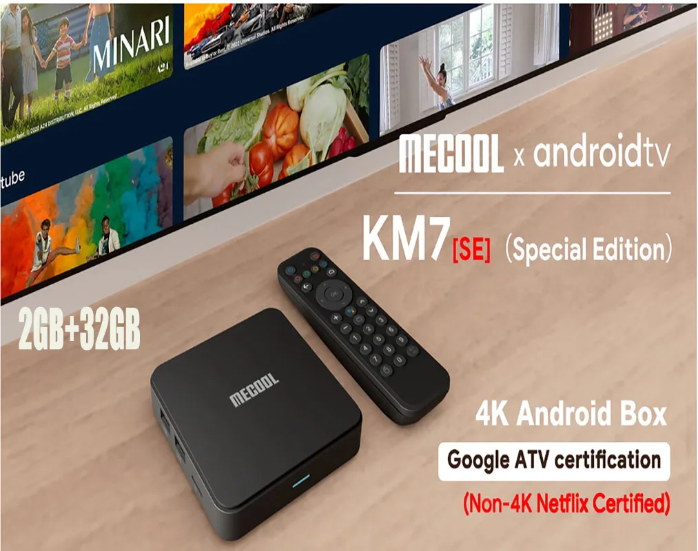 MECOOL KM7 SE android TV BOX 2GB32GB BT5.1 Chromecast Amlogic AV1 Google TV Сертифицированное голосовое управление горячее в Чили Isreal Mexico MECOOL KM7 SE android TV BOX 2GB32GB BT5.1 Chromecast Amlogic AV1 Google TV Сертифицированное голосовое управление горячее в Чили Isreal Mexico