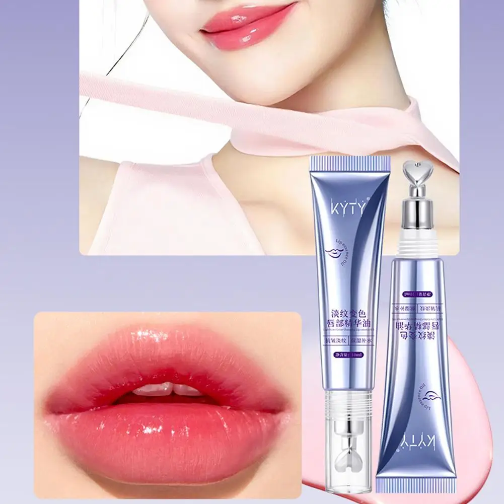 Color Changing Lip Oil, Plumping & Anti-Aging Lip Treatment with Natural Tint, Hydrating Lip Gloss for Dry Lips, Nourishing J9S5