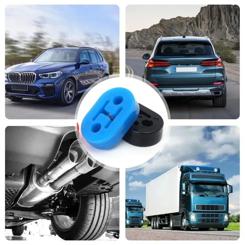 Gancio di scarico a 2 fori Supporto in gomma di lunghezza estesa per auto camion SUV Silenziatore Kit anti-shock Accessori per gancio per tubo di scarico automatico