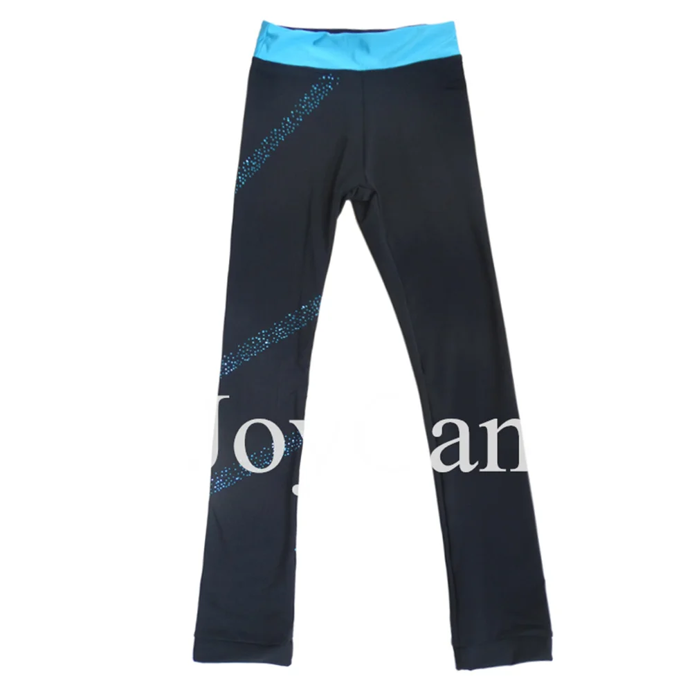 JoyCan-pantalones de patinaje artístico para niñas, mallas de esquí de lana para práctica de entrenamiento, color negro, personalizado