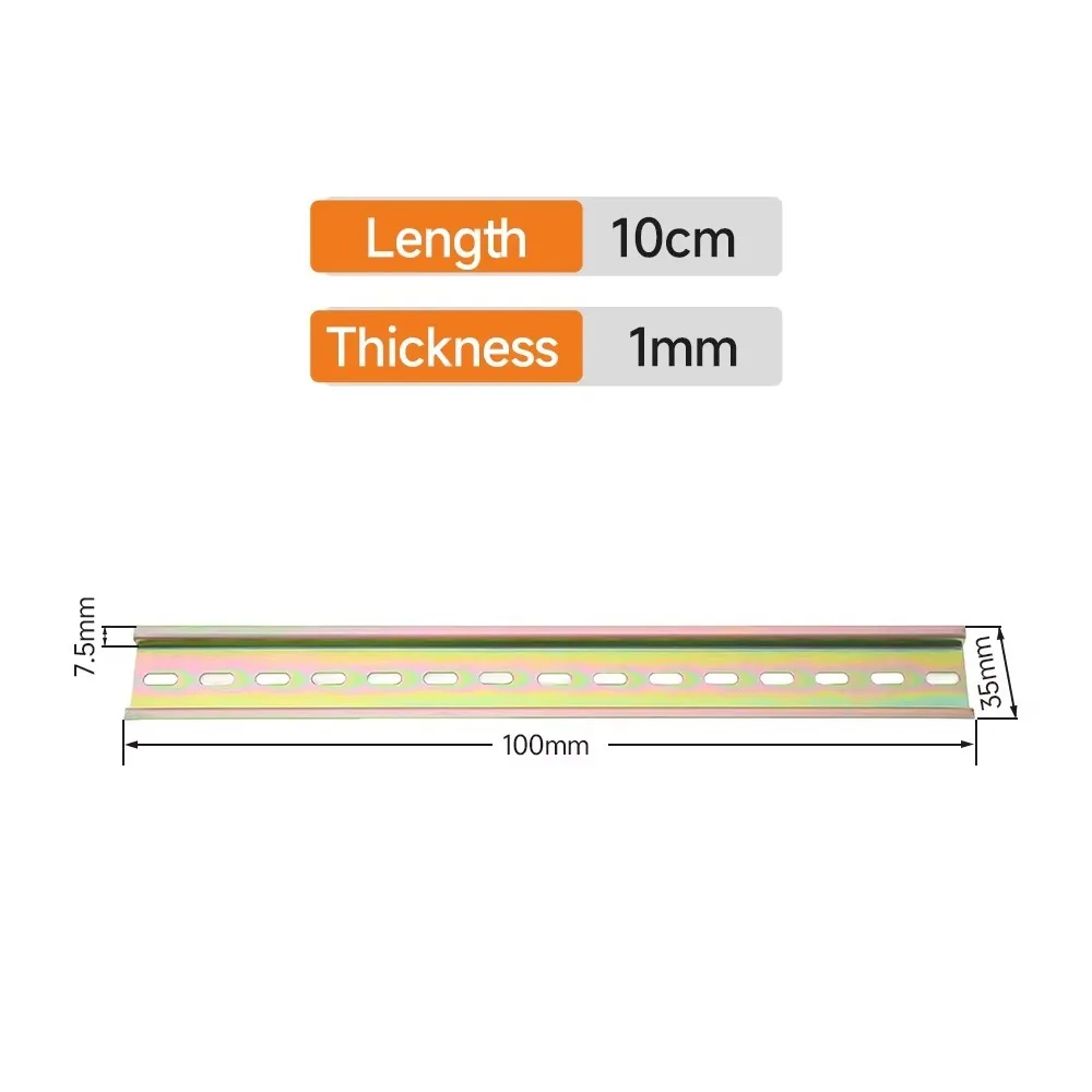 Durable 10-50cm DIN Rail 1mm Thickness Universal Guide Rails AC Contactor Relay