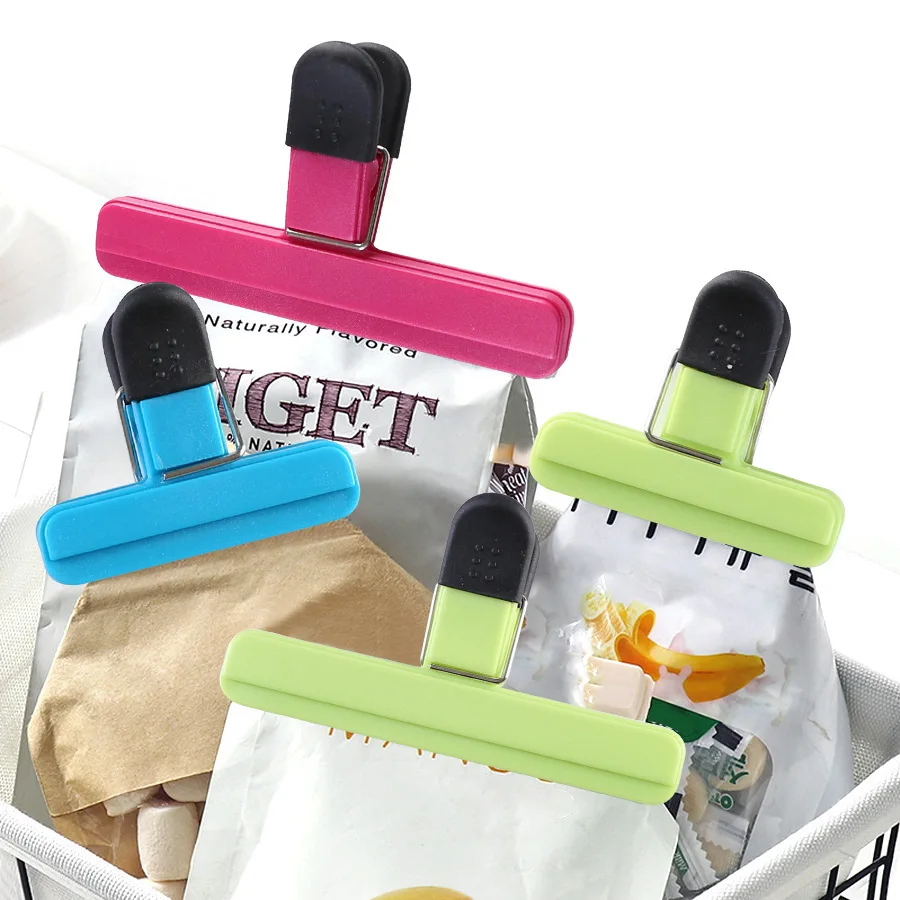 Portable Bag Clips Kitchen Storage Food Snack Seal Sealing Bag Clips Sealer Clamp Plastic Tool Kitchen Organization Accessories