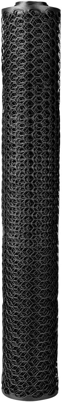 - Plastic Hex Chicken Wire Mesh Temporary Fence Roll (4' x 100' - Black) - Plastic Fence Poultry Netting for Temporary or Semi P