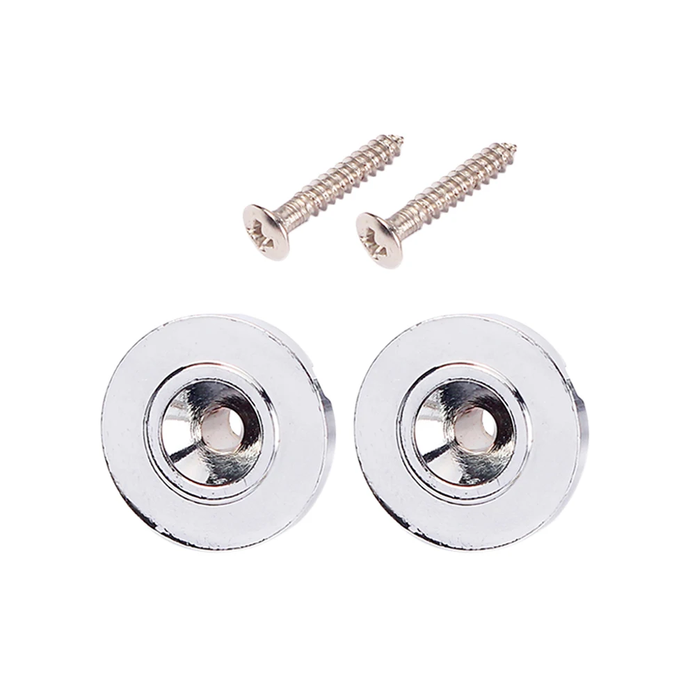

2pcs Guitar Steel Roller String Trees String Retainer String Guide with Screws for Electric Guitar Parts Replacement (Silver)