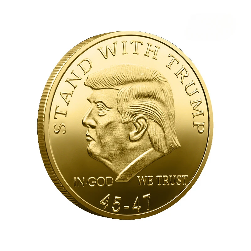 Donald Trump 45th-47th U.S. Presidential Souvenir Coins Stand with Trump Commemorative Medal Military Coins Home Decor