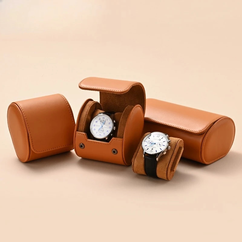 Watch storage box Household watch box Single portable business trip leather watch Mechanical watch storage box