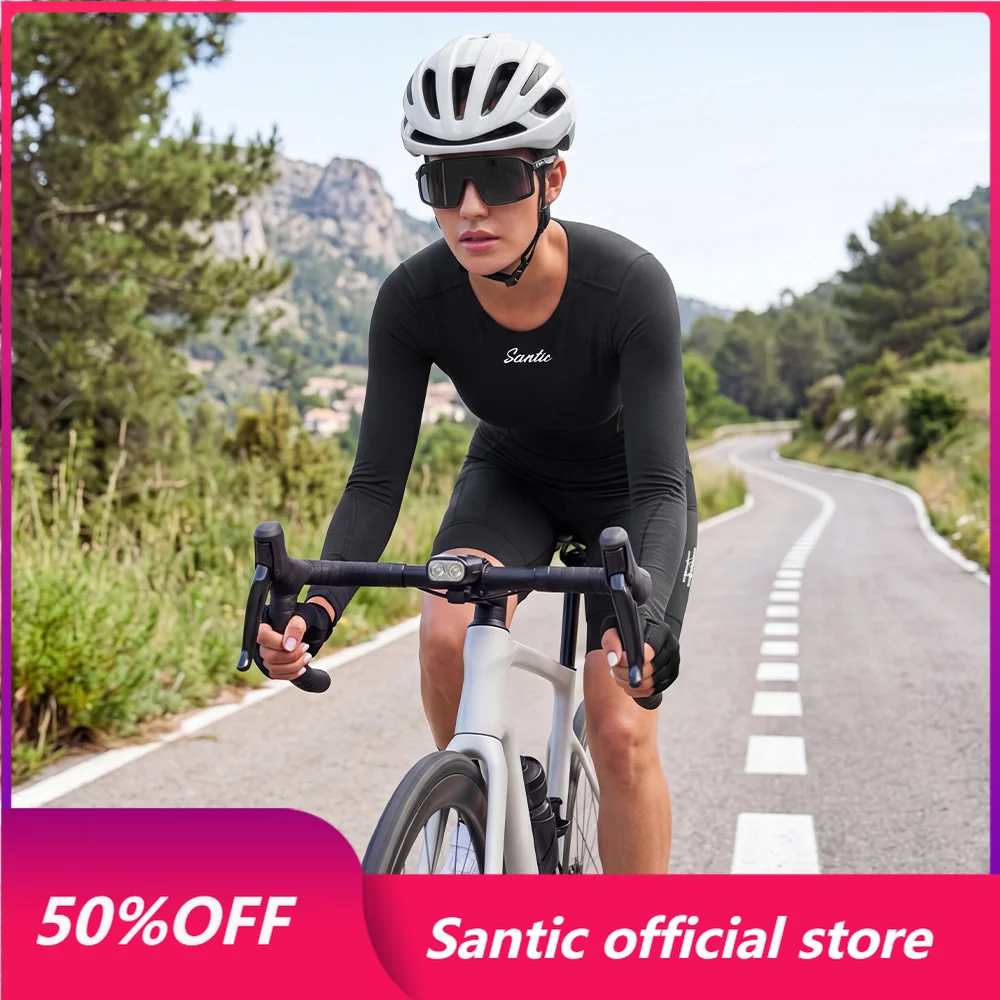 Santic Women's Long Sleeve Triathlon Skinsuit  Professional Racing Jumpsuit for Swimming Cycling Running Fit 20-28℃ KL26C03035