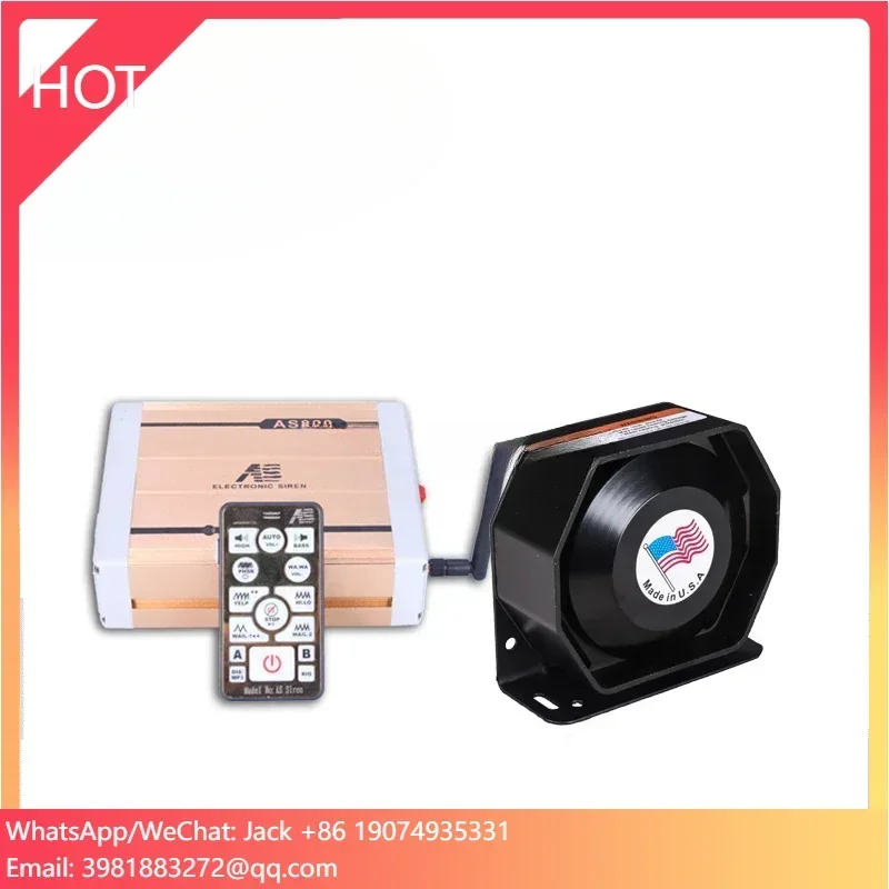 200W 400W 12V-24V Auto Ambulância Caminhão de Bombeiros Controle Remoto Sem Fio Alarme Hooter Alto-falante e Sirene de Alarme