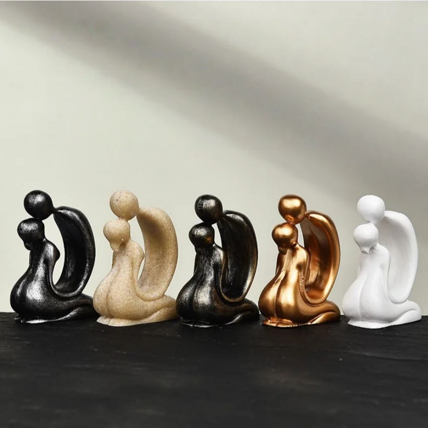 

Nordic Abstract Kissing Couple Decoration Home Living Room, Creative TV Cabinet Decorative Ornament Valentine's Day Gift