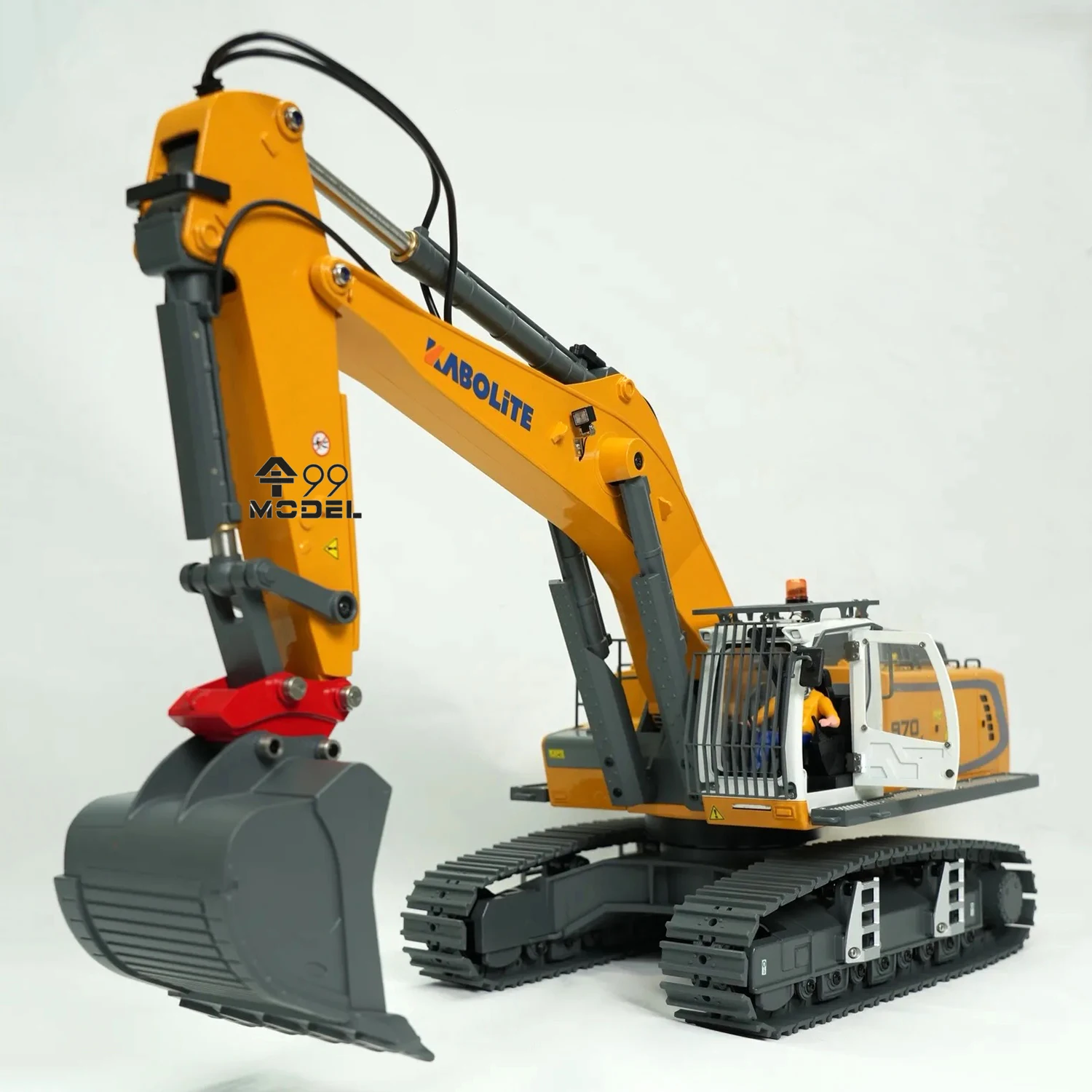KABOLITE K970 سبيكة حفارة 1/18 K5901 RC حفارة لعبة مجسمة كهربائية مع نظام الإضاءة التحكم عن بعد نماذج من الشاحنات اللعب