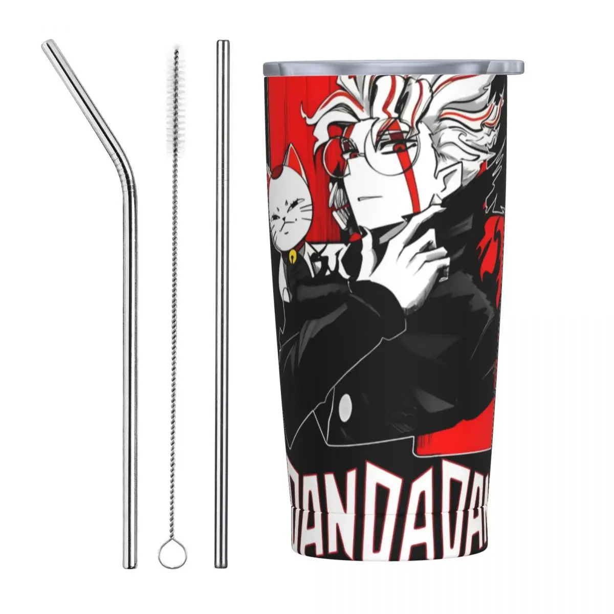 Dandadan Ken and Takakura Tumbler Stainless Steel Momo Ayase Okarun Mug Vacuum Insulated 20oz