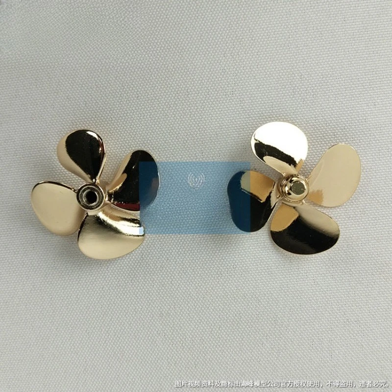 4-blade metal propeller, marine accessories, ship model DIY aircraft model assembly, proportional ship parts