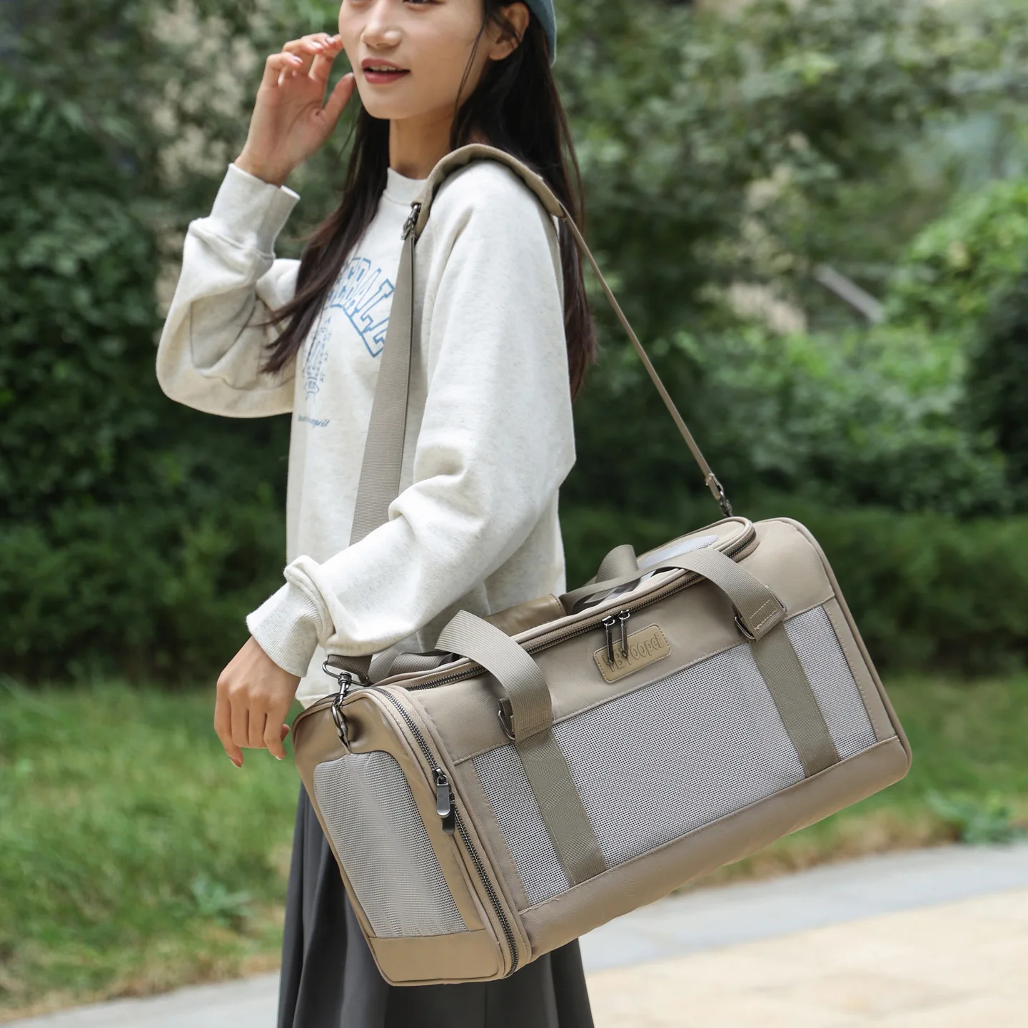 New Cute & Fashionable Pet Backpack, Breathable Handheld & Shoulder Cat Carrier, Foldable Multifunctional Travel Bag
