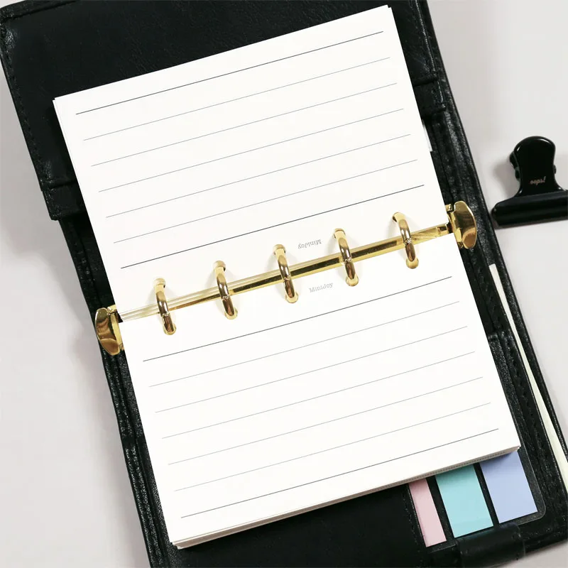 Fromthenon A8 Notebook 5 Hole Loose Leaf Core Grid Blank Monthly Plan Inner Page Writing Stationery Supplies