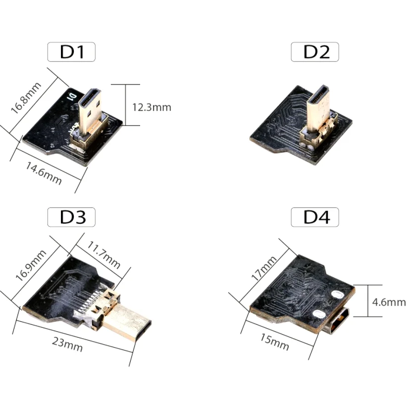 Anti-interference Ribbon FPV HDMI-Compatible Connector Flexible Flat Cable Raspberry Pi 4 Micro Mini HDMI-compatible