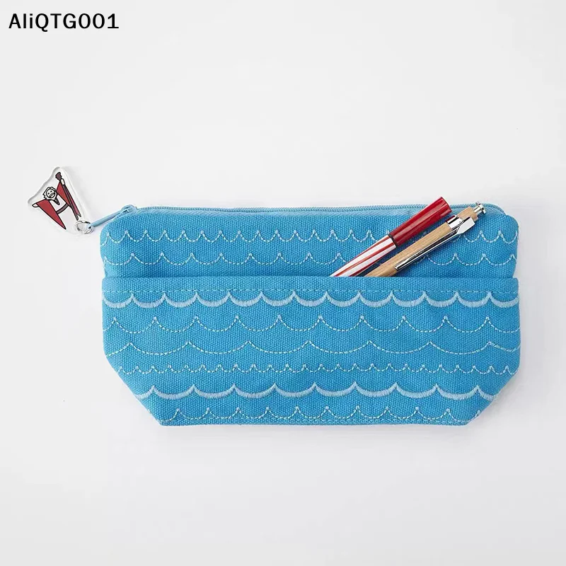 

Креативная портативная косметичка большой емкости с рисунком океана, милые школьные принадлежности, пенал для хранения канцелярских принадлежностей