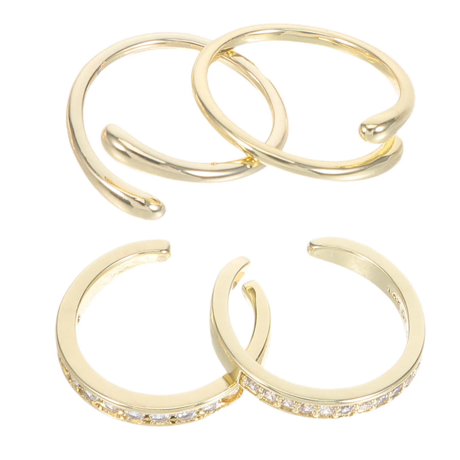 4Pcs Adjustable Open Toe Rings for Women Stylish Summer Beach Foot Jewelry Smooth Surface Lightweight Breathable Cuff