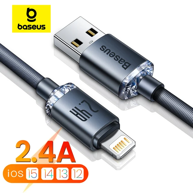 Kabel USB Baseus do iPhone'a 14 13 12 Pro Max X XR XS 8 7 6s 6 iPad Szybkie ładowanie danych Przewód USB Kable do telefonu komórkowego