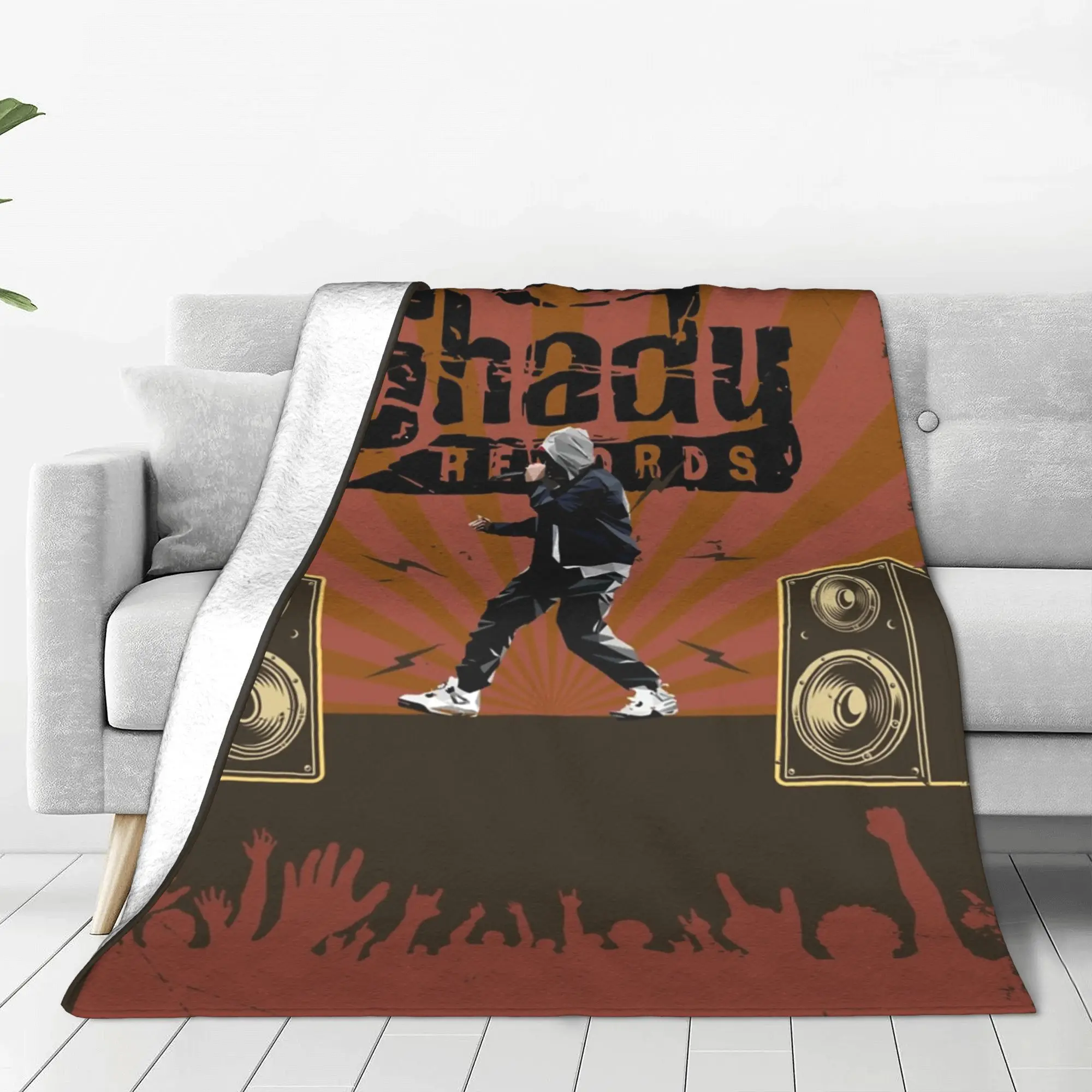 Shady Rap Music Eminem Blankets Fleece Pop Singer Warm Throw Blanket for Airplane Travel Bedroom Quilt