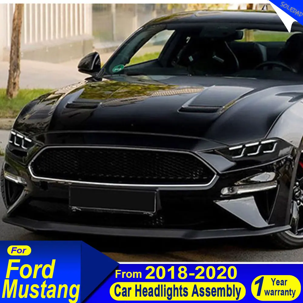 

Стайлинг автомобиля фары для Ford Mustang светодиодные фары 2009-2022 модифицированные полностью светодиодные передние DRL указатели поворота автоаксессуары
