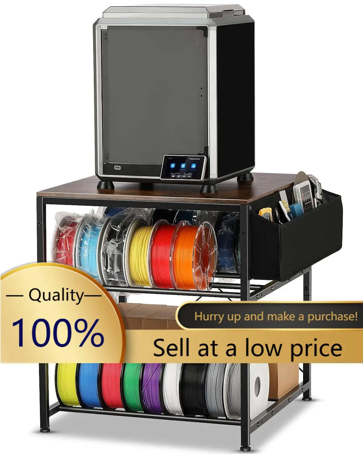 3D Printer Stand with Filament Storage, 3-Tier 23.7 * 23.7 * 24.5in
