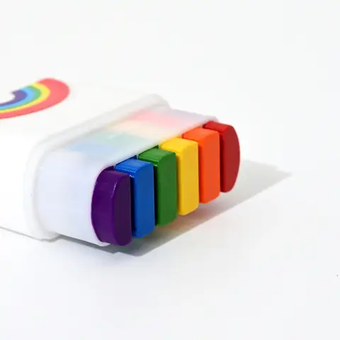 2PCs Rainbow Crayon Paint Rainbow Birthday Party Colourful Theme Party Accessories Party Family Costume Gift Pocket Size