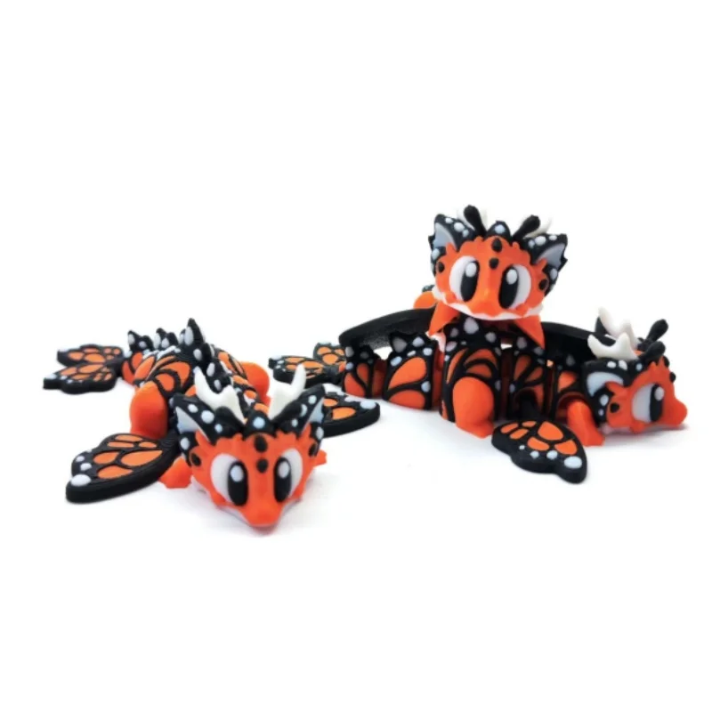 

3D Printed Dragon Egg with Butterfly Dragon Fidget Toy Articulated Stress Relief Home Decor Craft Gift for Kids Adults