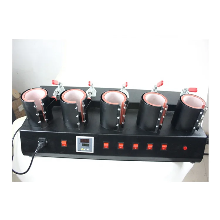 Factory  5 In1 Heaters Digital Coffee Mug Heat Transfer Press Machine Combo Mug Heat Transfer Machine