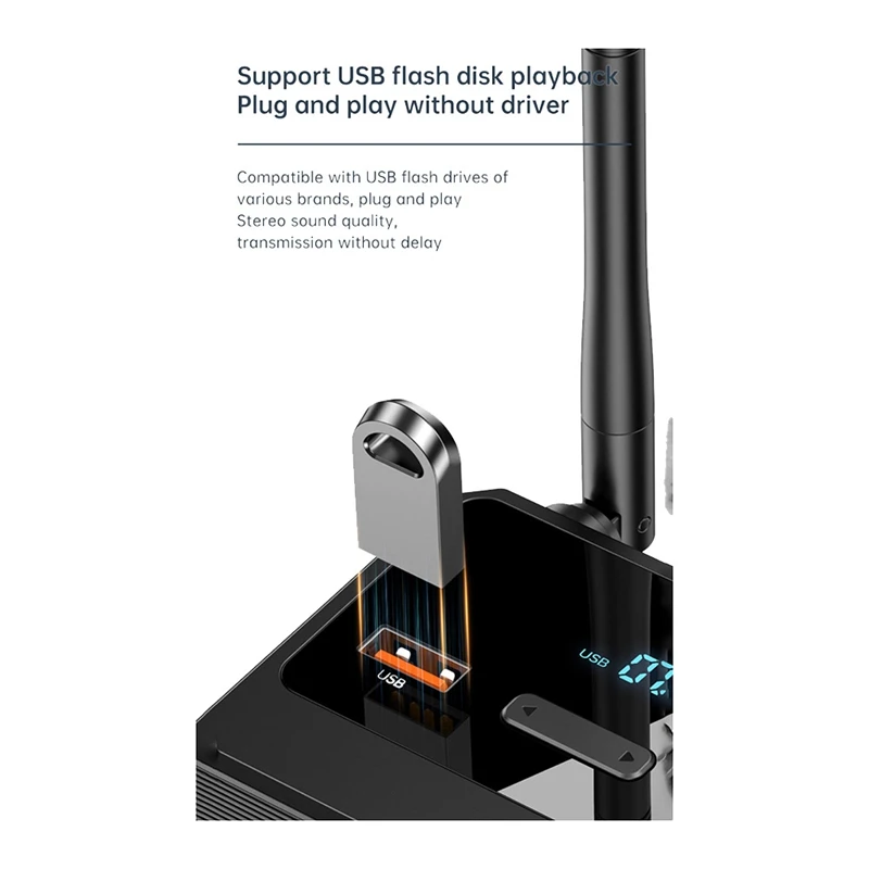 Bluetooth 5.3 Audio Transmitter Receiver 3.5 RCA Fiber Optical Coaxial U Disk Stereo Music Wireless Adapter Dongle