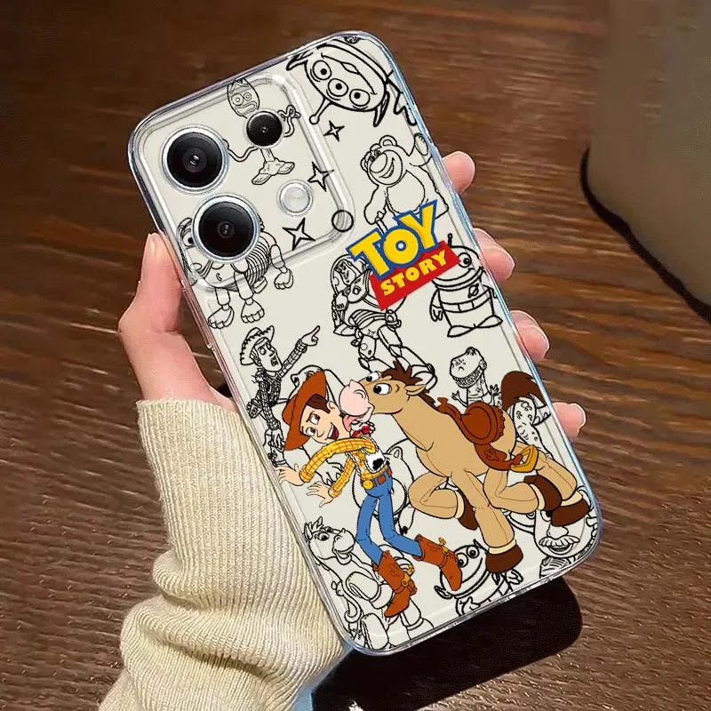 

Disney Anime Toy Story Phone Case For Xiaomi Redmi 10 11 K30 K40 K50 K60 K70 Pro Prime Plus Ultra Zoom 5G TPU Transparent