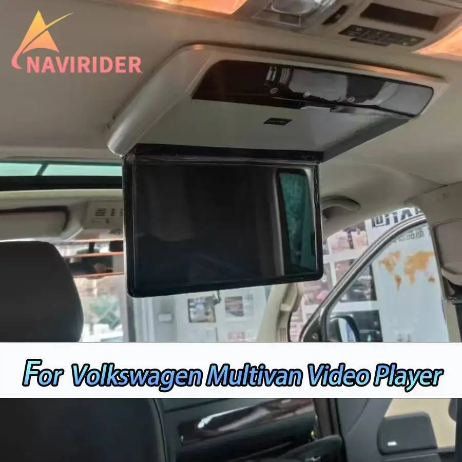 14''  Multimedia Video Player For Volkswagen Multivan MP5 Ceiling Monitor Universal Roof Ceiling Monitor Car With HDMI WiFi USB