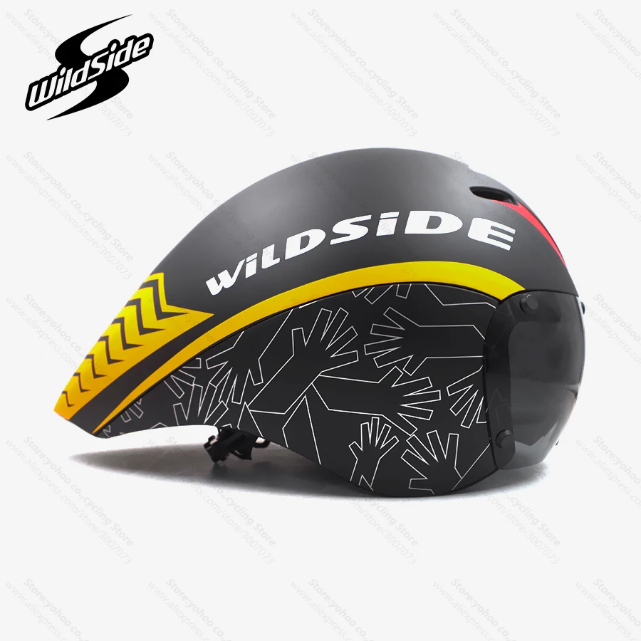 Bike Helmet Road Racing All New Aerodynamic Crono TT Bicycle Helmets Switchable Trial Cycle Helmet With Magnetic Goggle Adults