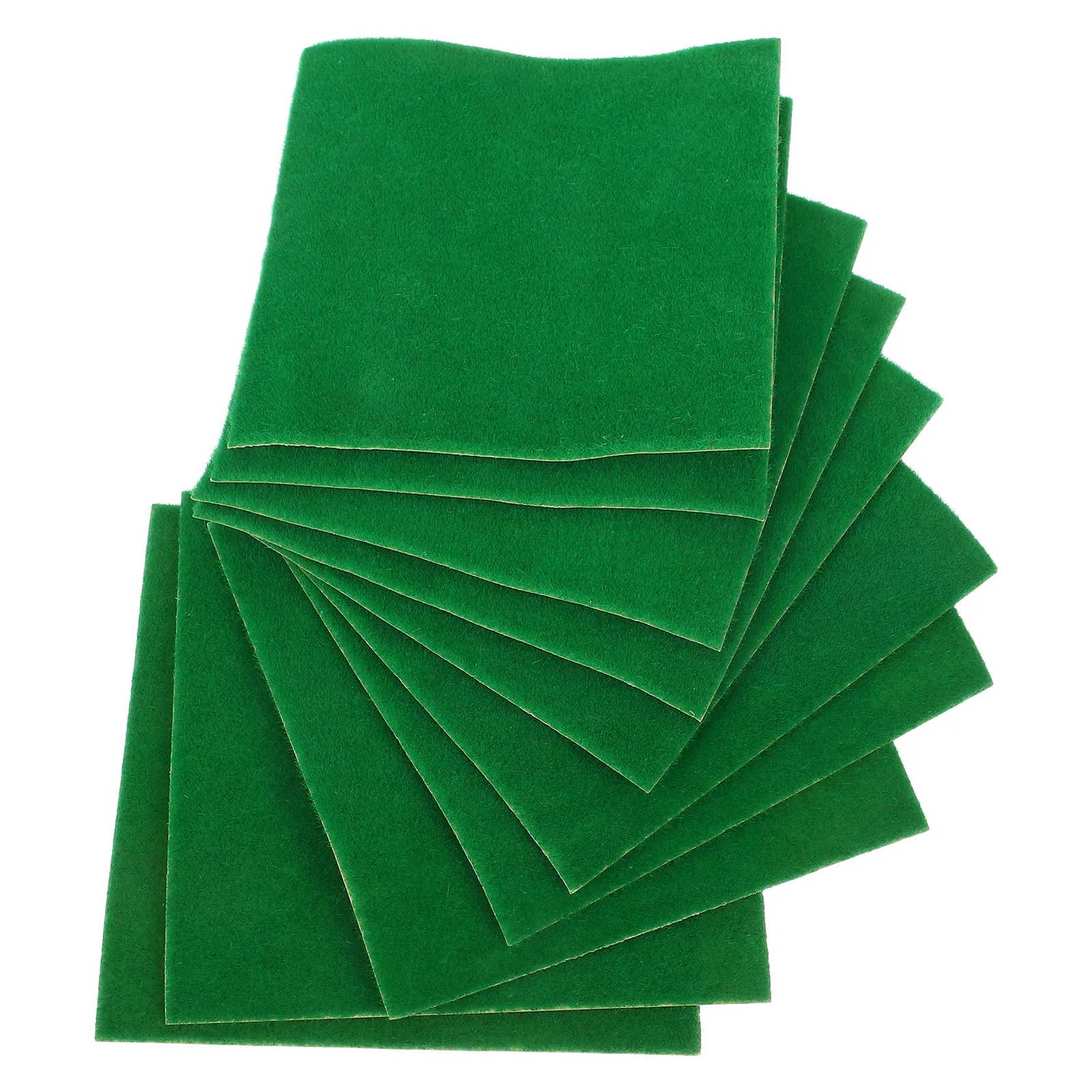 10Pcs Green Faux Moss Turf Squares Realistic Texture Artificial Grass Mat for Mini Gardens Dollhouse Lawns Educational Displays