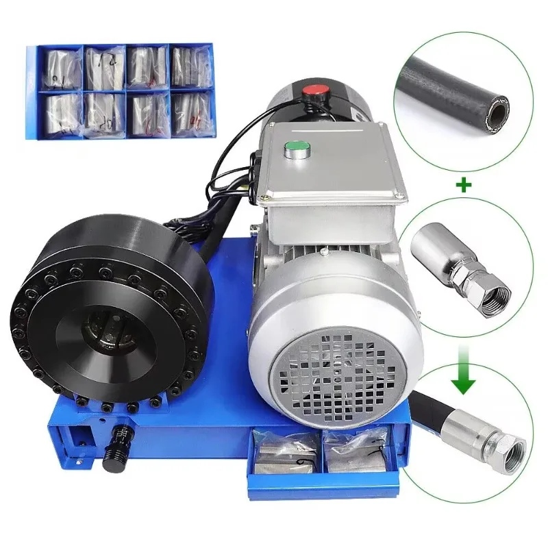 【Popular】2SN Electric High Pressure 1 Inch Hydraulic Hose Crimping Machine Rubber Product Making Machinery With 8 Dies