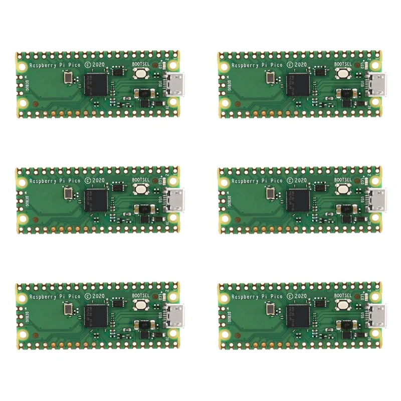 

6X For Raspberry Pi Pico A Low-Cost, High-Performance Microcontroller Board With Flexible Digital Interfaces