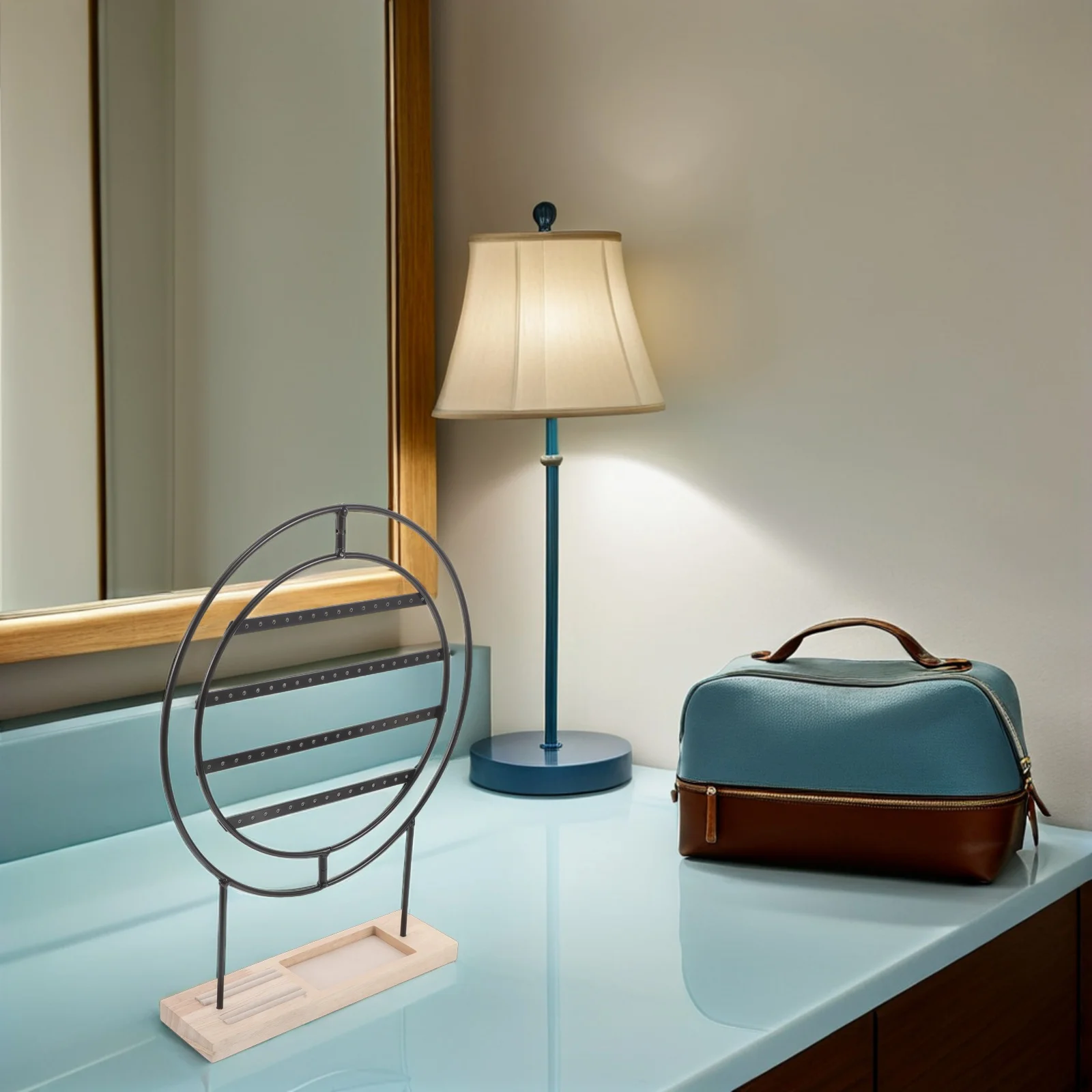 Metal Rotating Earring Holder Multi Layer Jewelry Display Stand Organizer for Boutiques Shops Retail Earring Display Stand