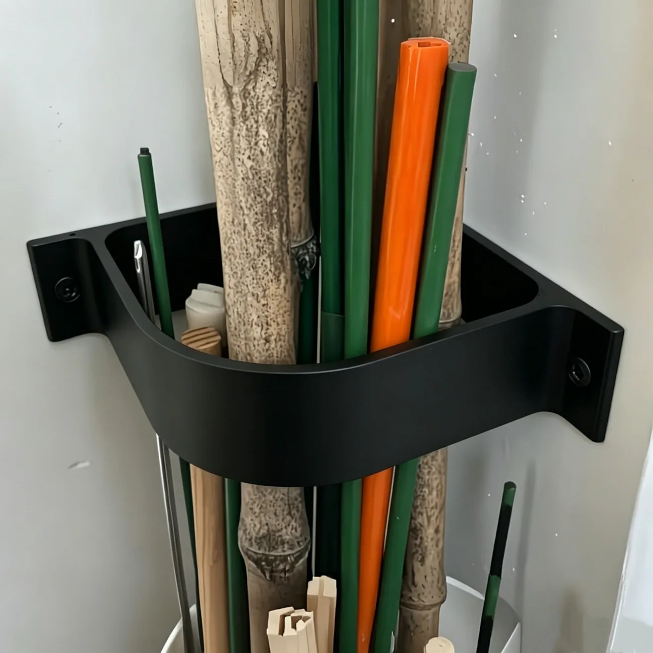 Wall Mounted Drill Hole Tool Organizer for Garage Workshop Corner - Sturdy FOR pla Storage Rack with Easy Setup