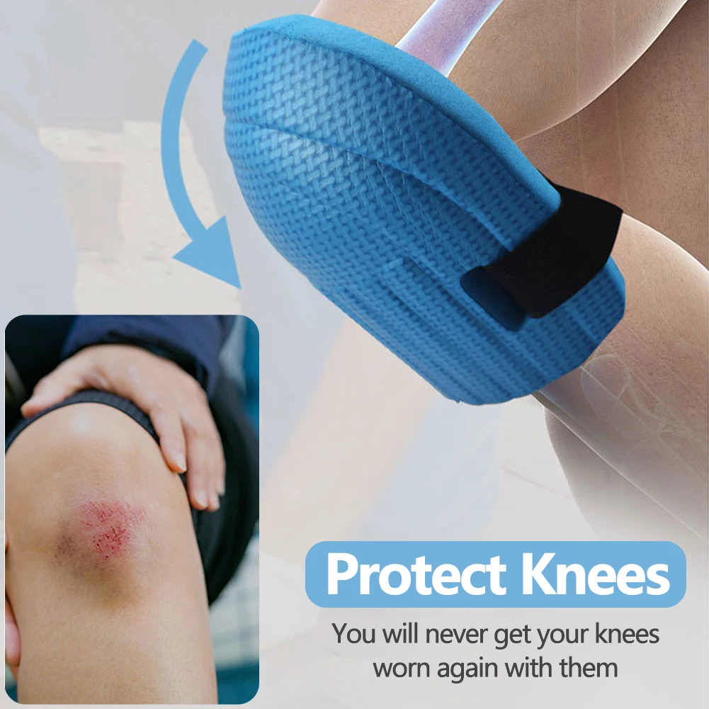 Rodilleras con correas ajustables para exteriores, rodilleras gruesas e impermeables, protección ligera para el trabajo, espuma EVA para jardinería, 4 pares