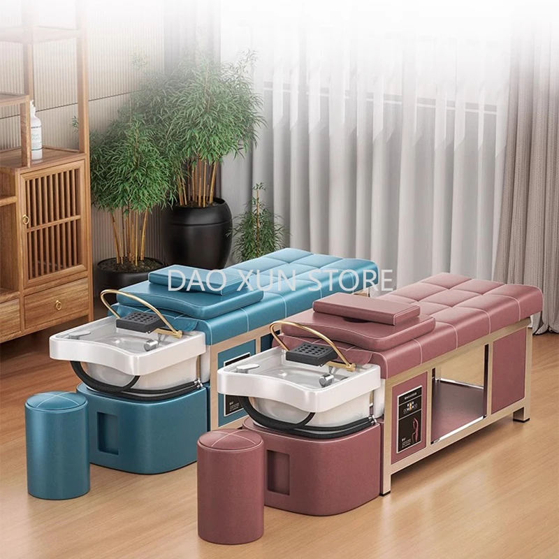 

Ceramic Basin Shampoo Bed Luxury Japanese Head Spa Hair Washing Bed Stylist Barber Krzeslo Szampon Salon Equipment MQ50SC