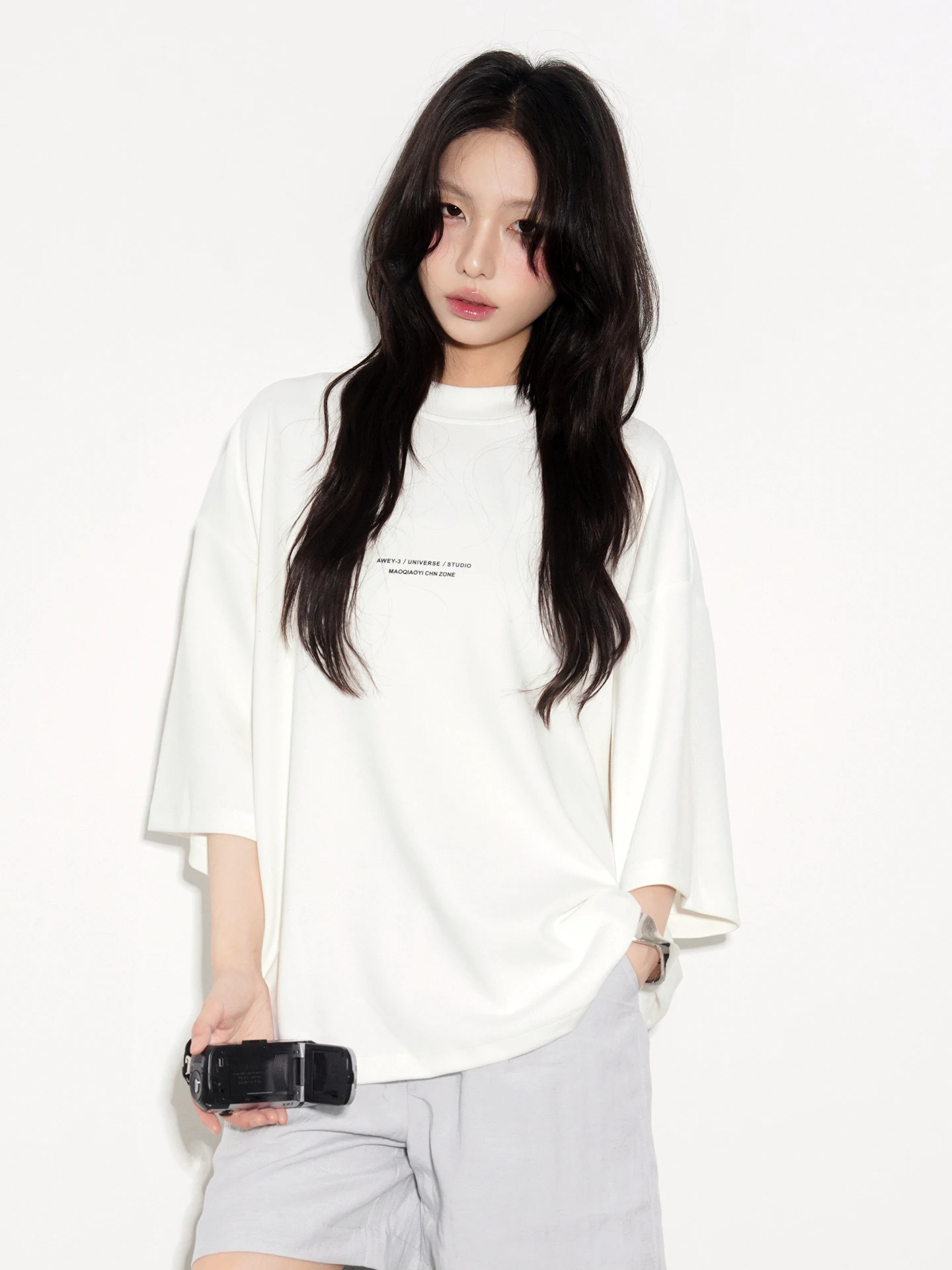 Universal Gravitation Museum Letter Print Short Sleeve T-Shirt Women's Summer Loose Neutral Style Top Comfortable Breathable ...
