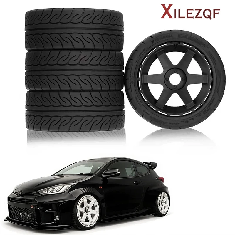 for 1/8 RC Car Arrma HSP HPI Traxxas MXJ KKPIT Losi Kyosho Redcat WR8 KM FS Citroen 1/7 WRC Rally Tires & Wheel Rims 17mm Hex