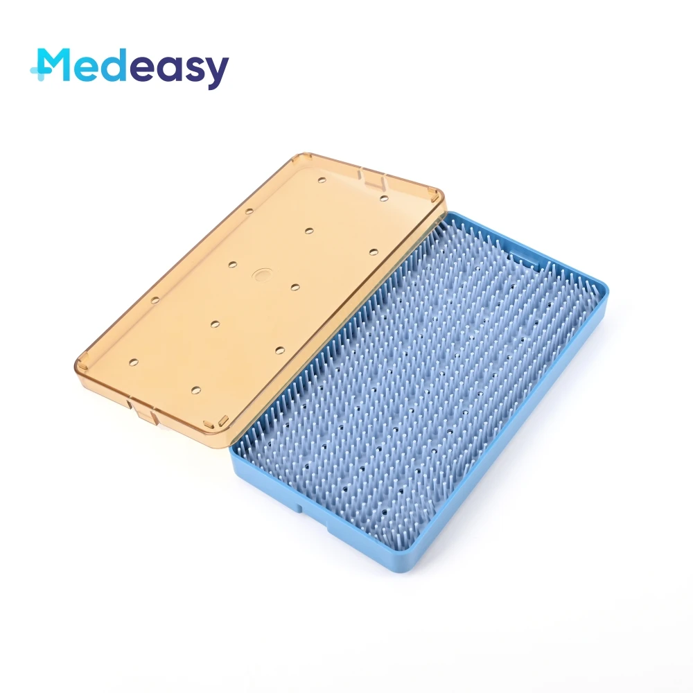 

PPSU Autoclavable Ophthalmic Dental Instruments Sterilization Tray Case Container Microscopic Disinfection Box with Silicone Pad